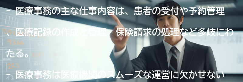 医療事務の主な仕事内容の要点まとめ