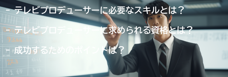 テレビプロデューサーに必要なスキルと資格の要点まとめ