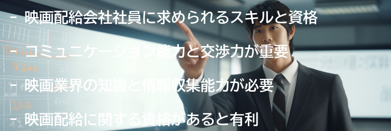 映画配給会社社員の必要なスキルと資格の要点まとめ