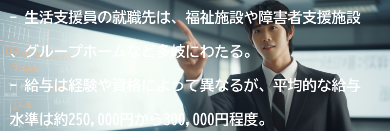 生活支援員の就職先と給与の要点まとめ