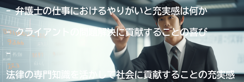 弁護士の仕事におけるやりがいと充実感の要点まとめ