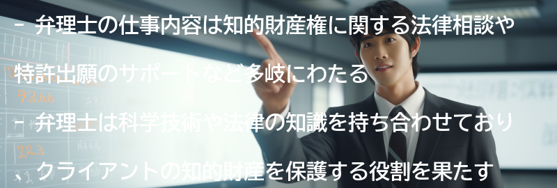 弁理士の仕事内容の要点まとめ