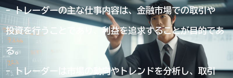 トレーダーの主な仕事内容と責任の要点まとめ