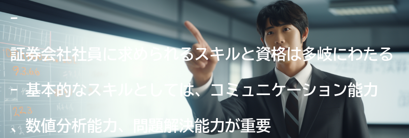 証券会社社員の求められるスキルと資格の要点まとめ