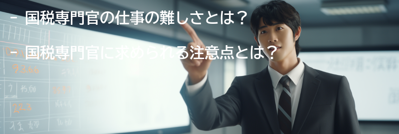 国税専門官の仕事の難しさと注意点の要点まとめ