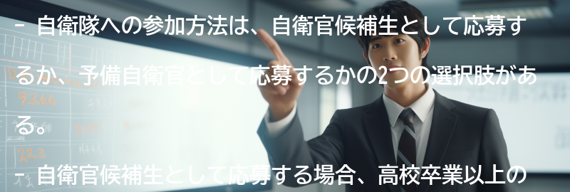 自衛隊への参加方法と選考プロセスの要点まとめ