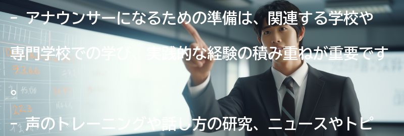 アナウンサーになるための準備とは？の要点まとめ