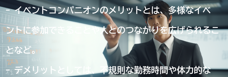 イベントコンパニオンのメリットとデメリットの要点まとめ