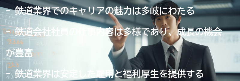 鉄道業界でのキャリアの魅力の要点まとめ