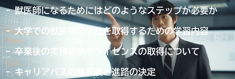 獣医師への道を考える-の要点まとめ