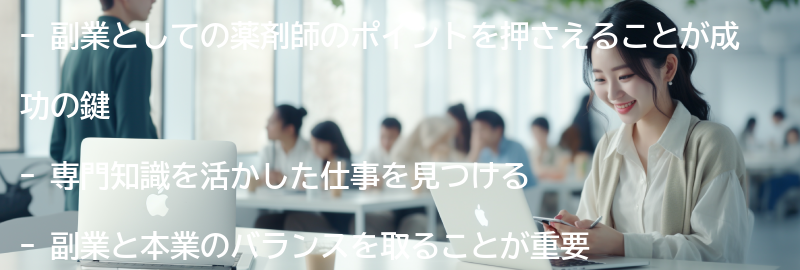 成功するための副業としての薬剤師のポイントの要点まとめ