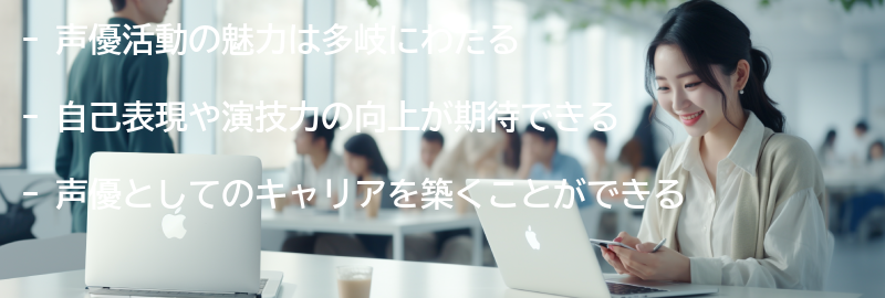 声優活動の魅力とは？の要点まとめ