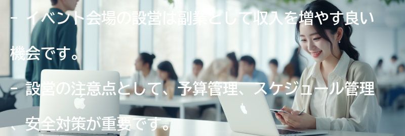 イベント会場の設営の注意点とヒントの要点まとめ